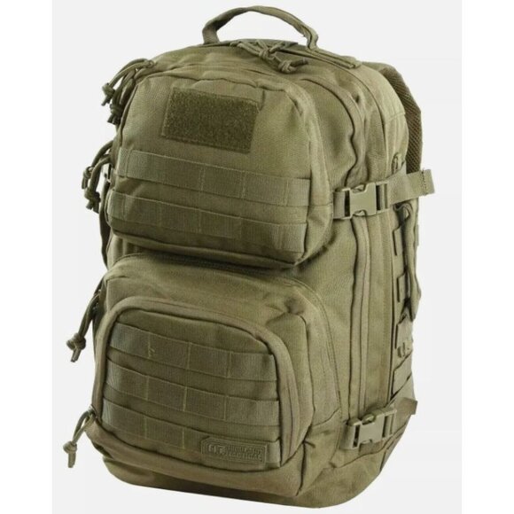 Highland Tactical Major Dark Green Heavy Duty Backpack MOLLE WEB HOOK-LOOP NWT - Picture 1 of 10